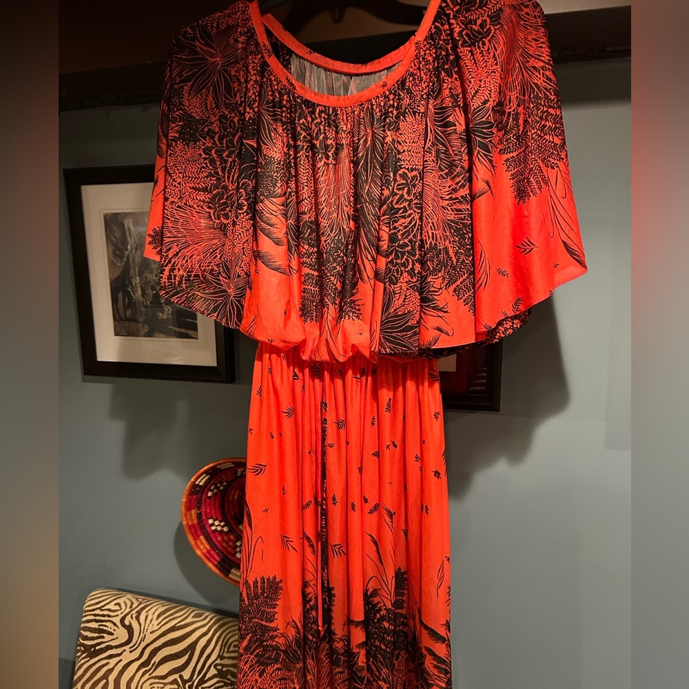 Vintage 70’s Aline Midi Floral Dress